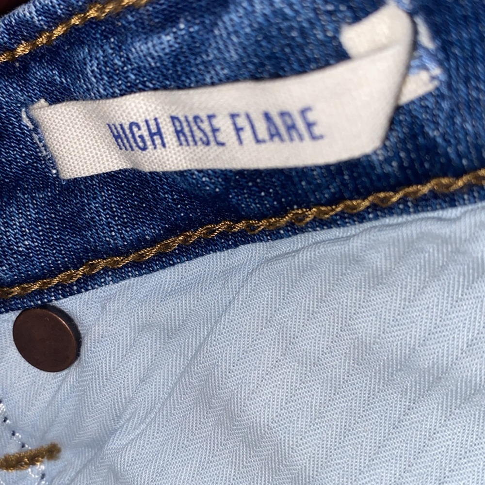 Wrangler Dark Blue High-Rise Flare Jeans - Picture 6 of 6
